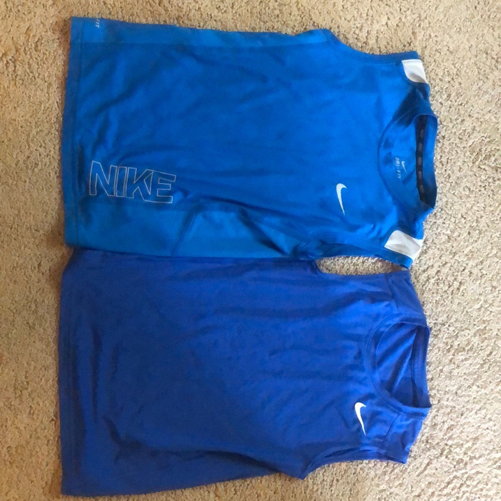 Boys Nike blue muscle tank top bundle